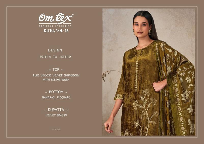 Omtex ritha vol 45 wholesale dress material in shivaji nagar
